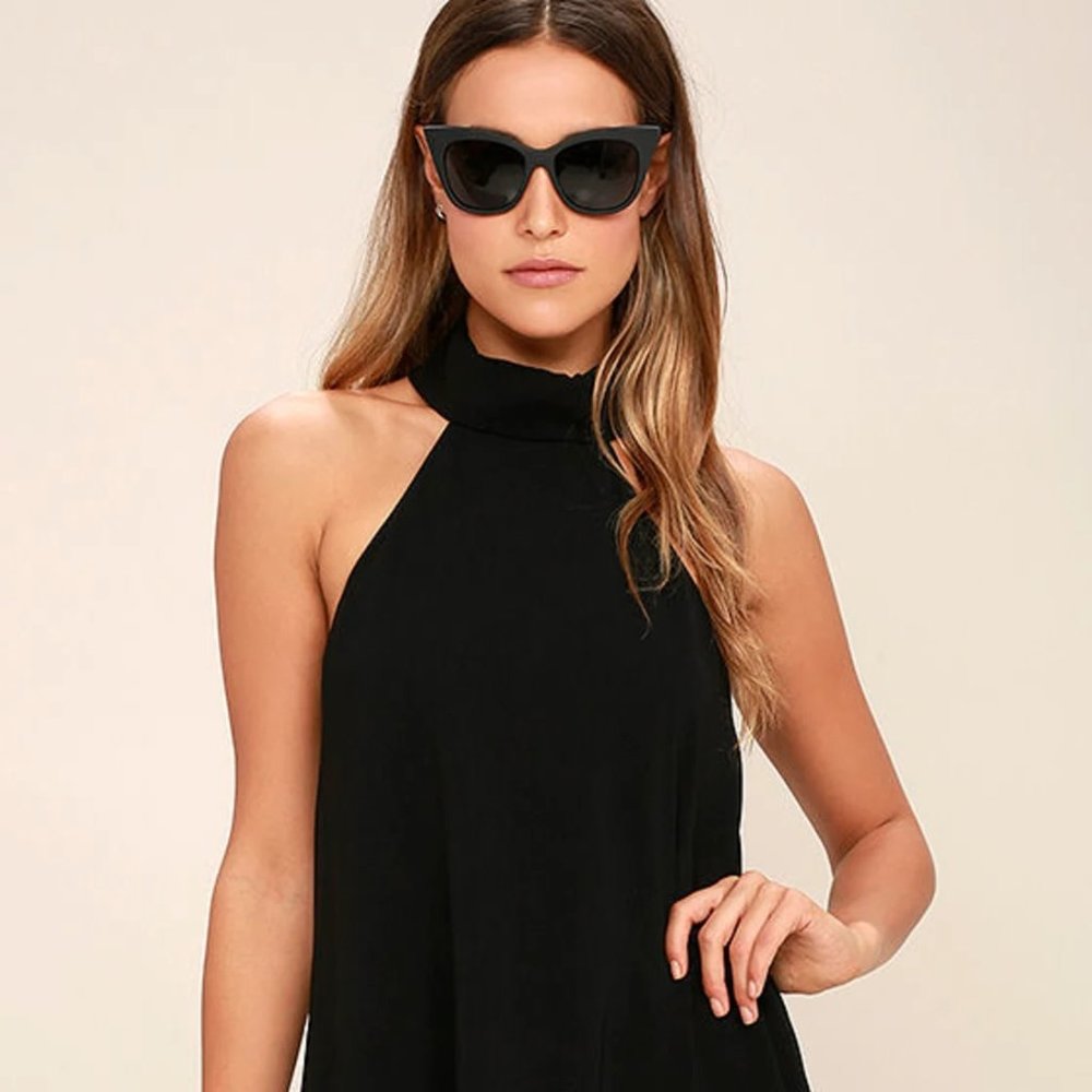 Lulu's Black Swing Dress XS